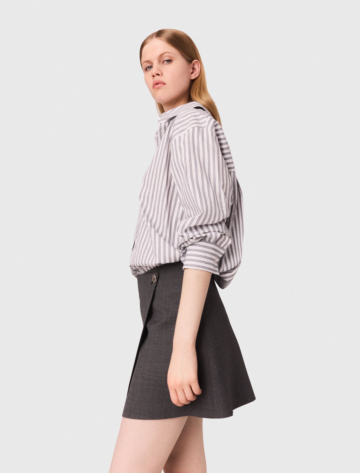 Rhinestone 2-in-1 cotton dress