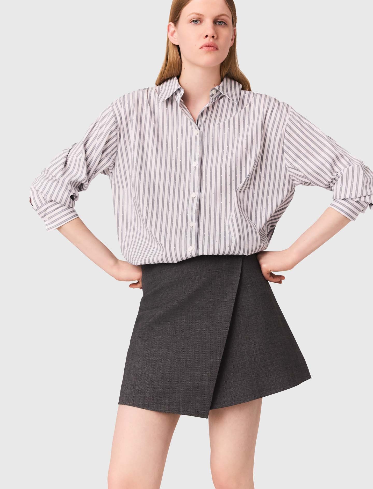 Rhinestone 2-in-1 cotton dress