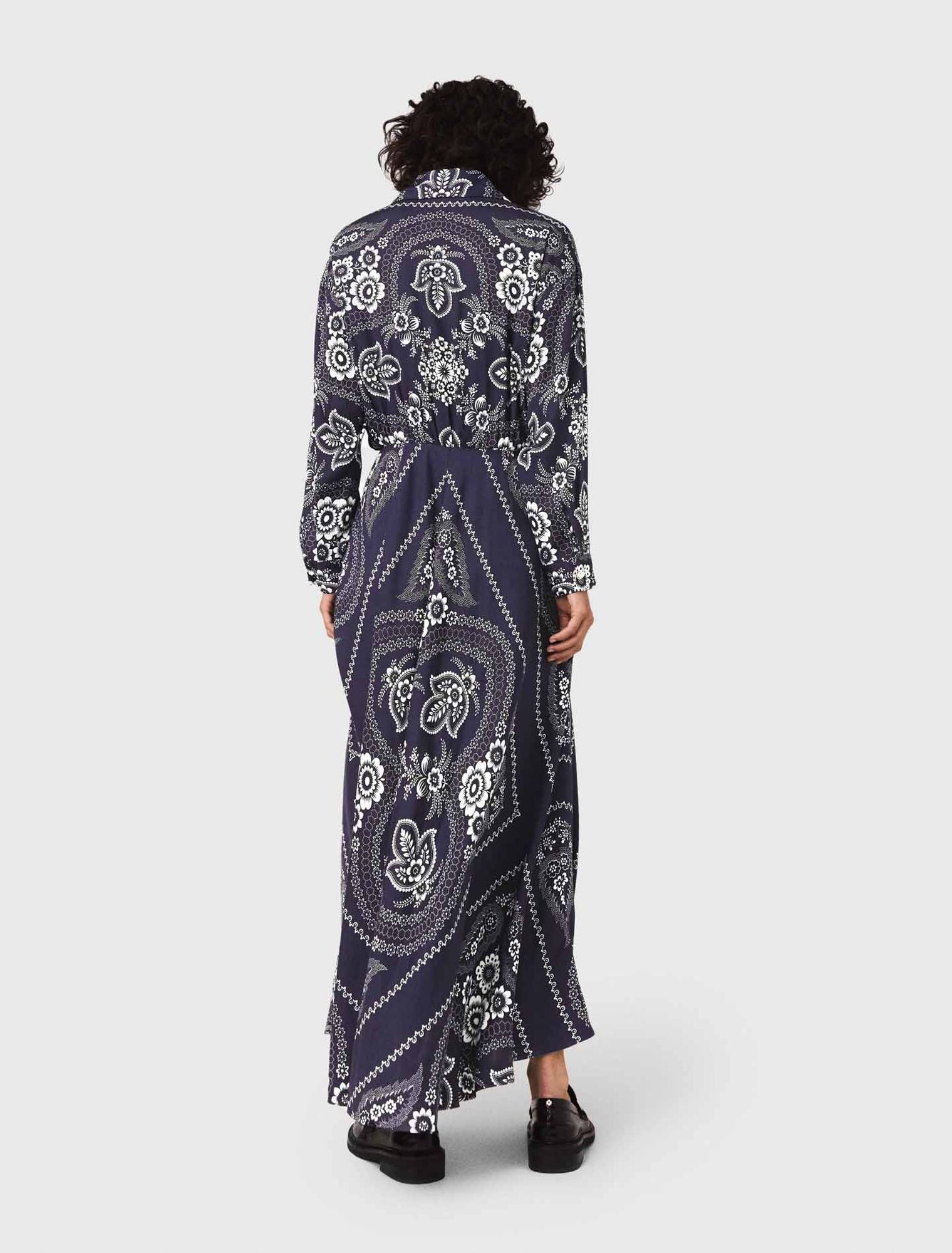 Patterned flowing maxi dress
