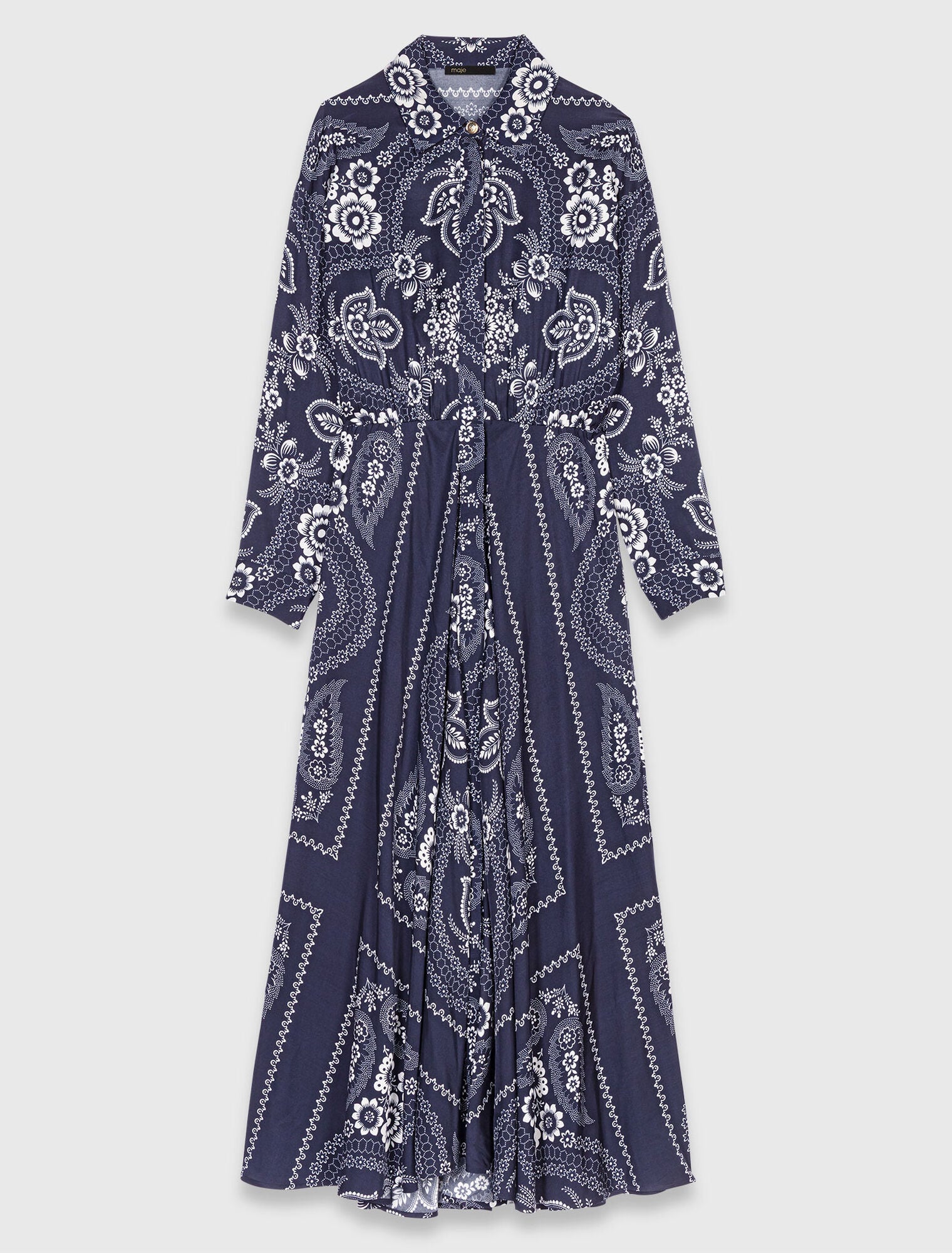 Patterned flowing maxi dress