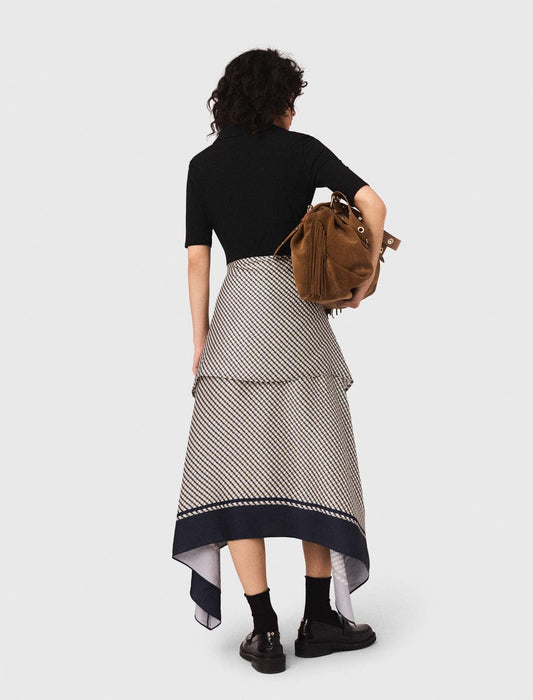 Printed two-tone dress