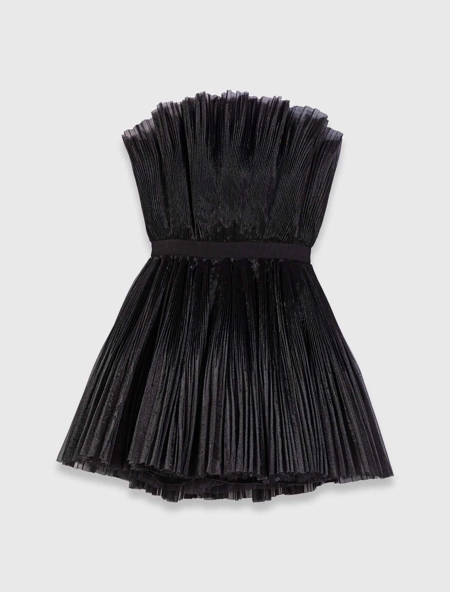 Tulle and organza bustier dress Black