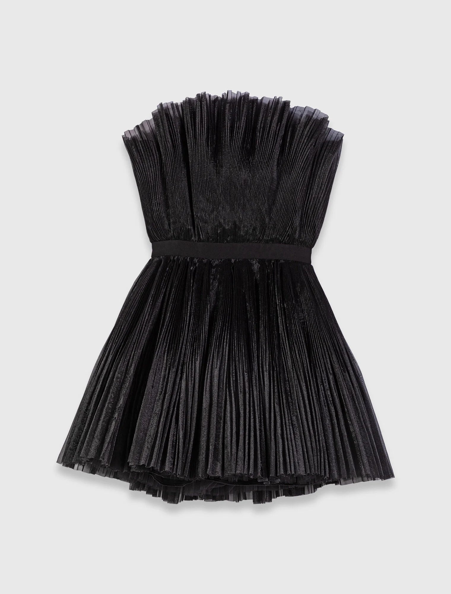 Tulle and organza bustier dress Black