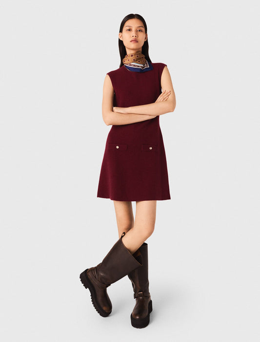 Knit dress with removable jumper