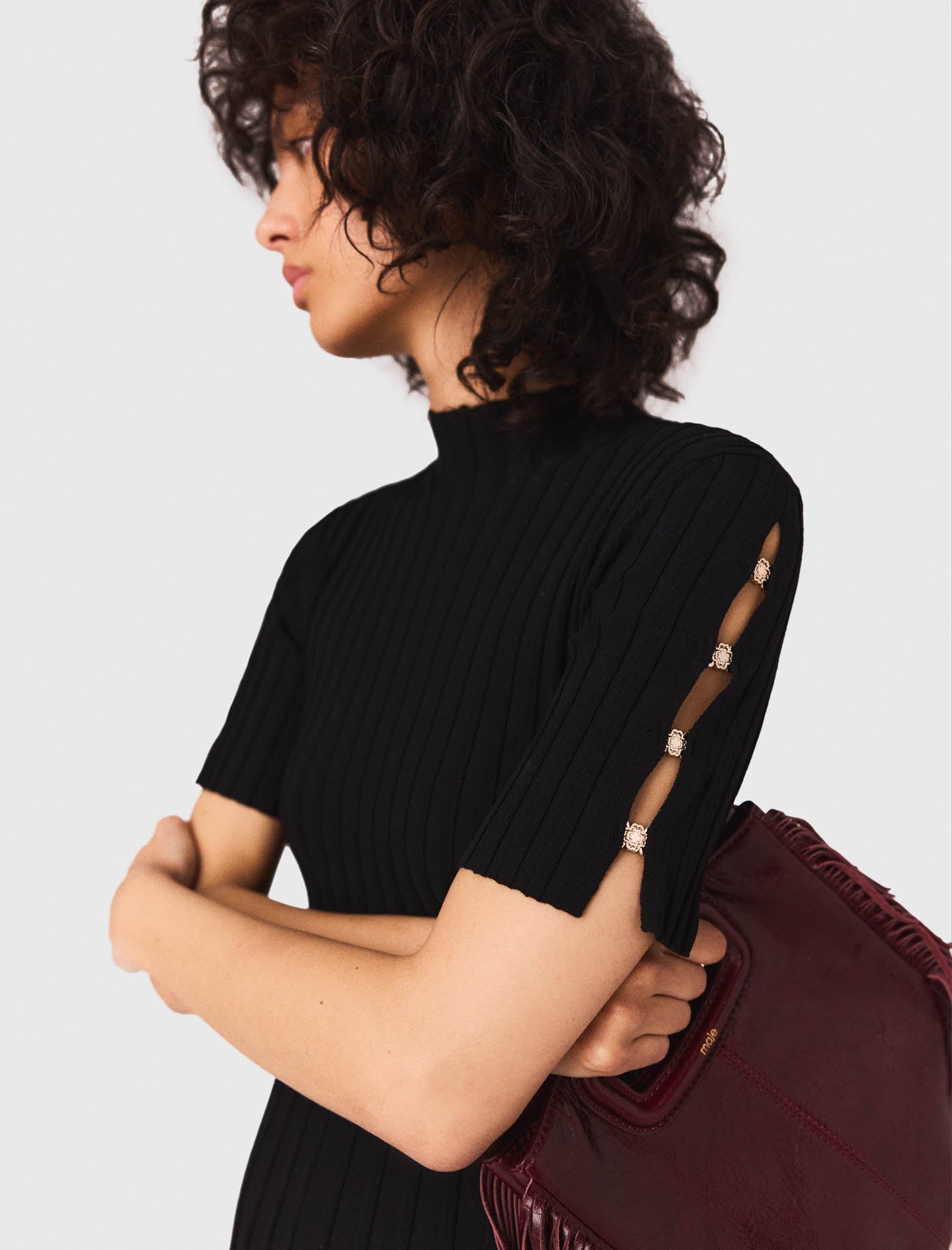 Short knit dress Black