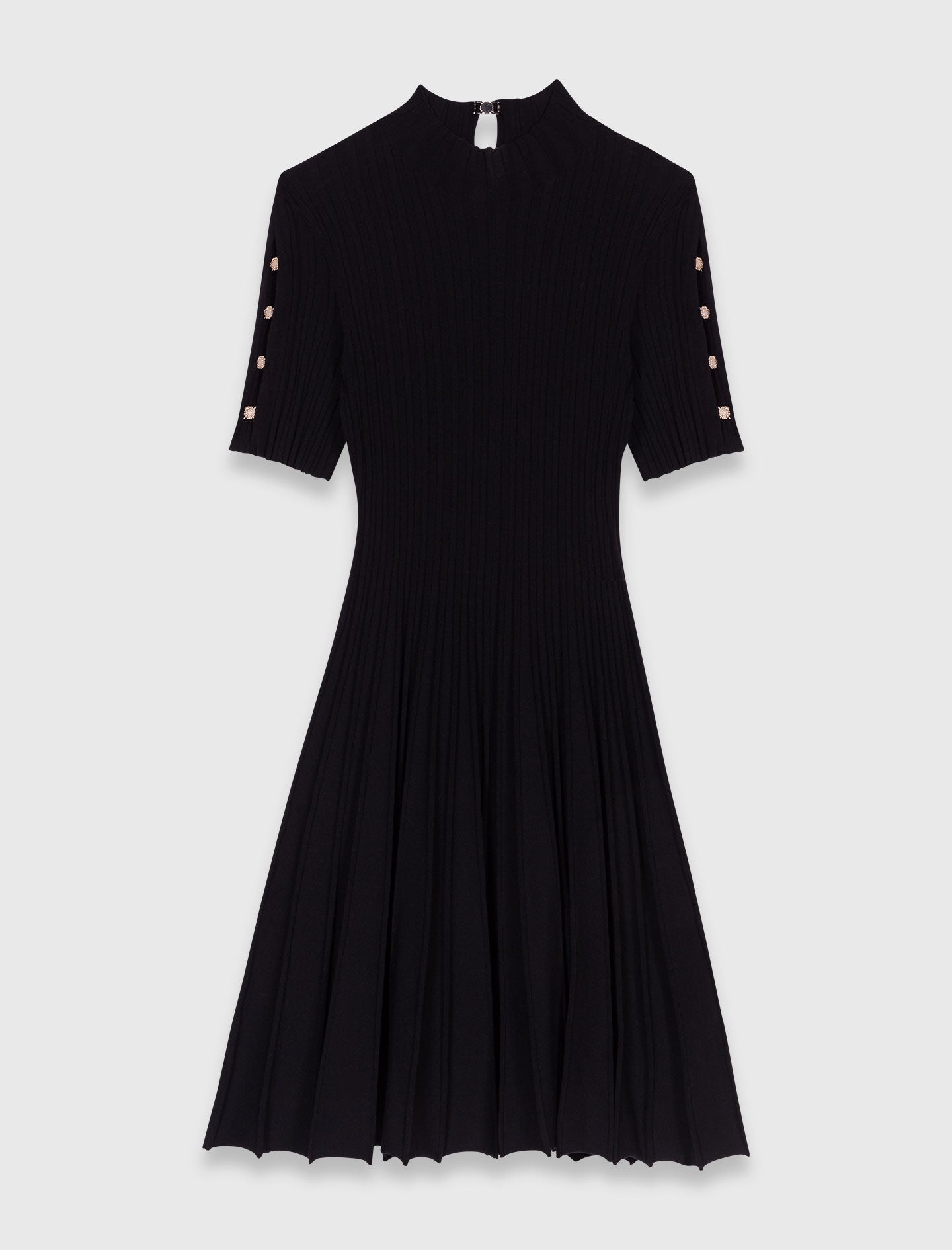 Short knit dress Black