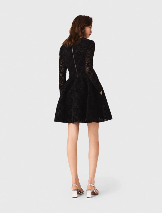 Flared velvet maxi dress