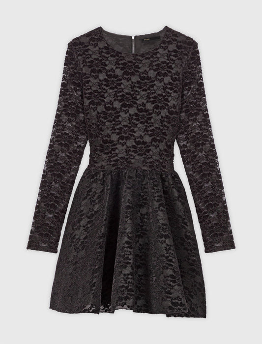 Flared velvet maxi dress