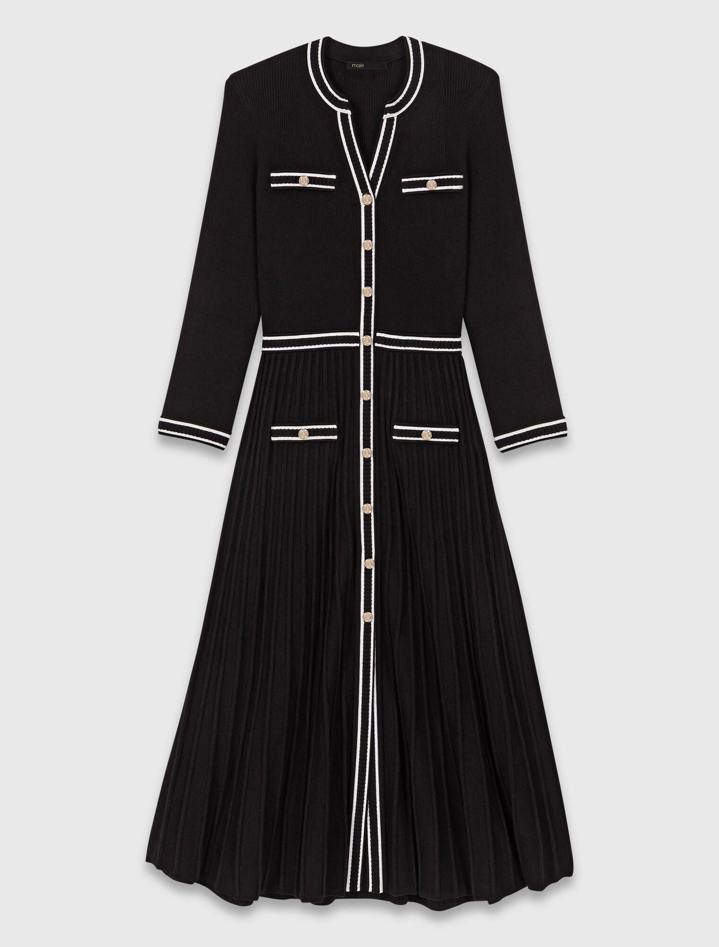 mfpro04442 knit midi dress black