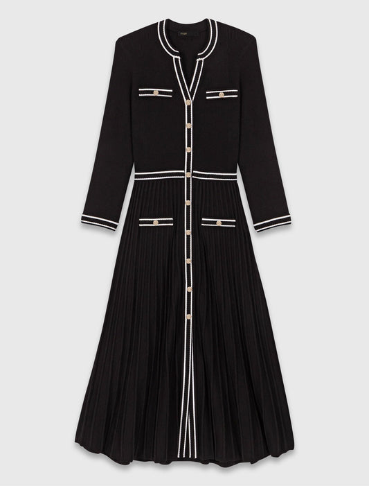 mfpro04442 knit midi dress black