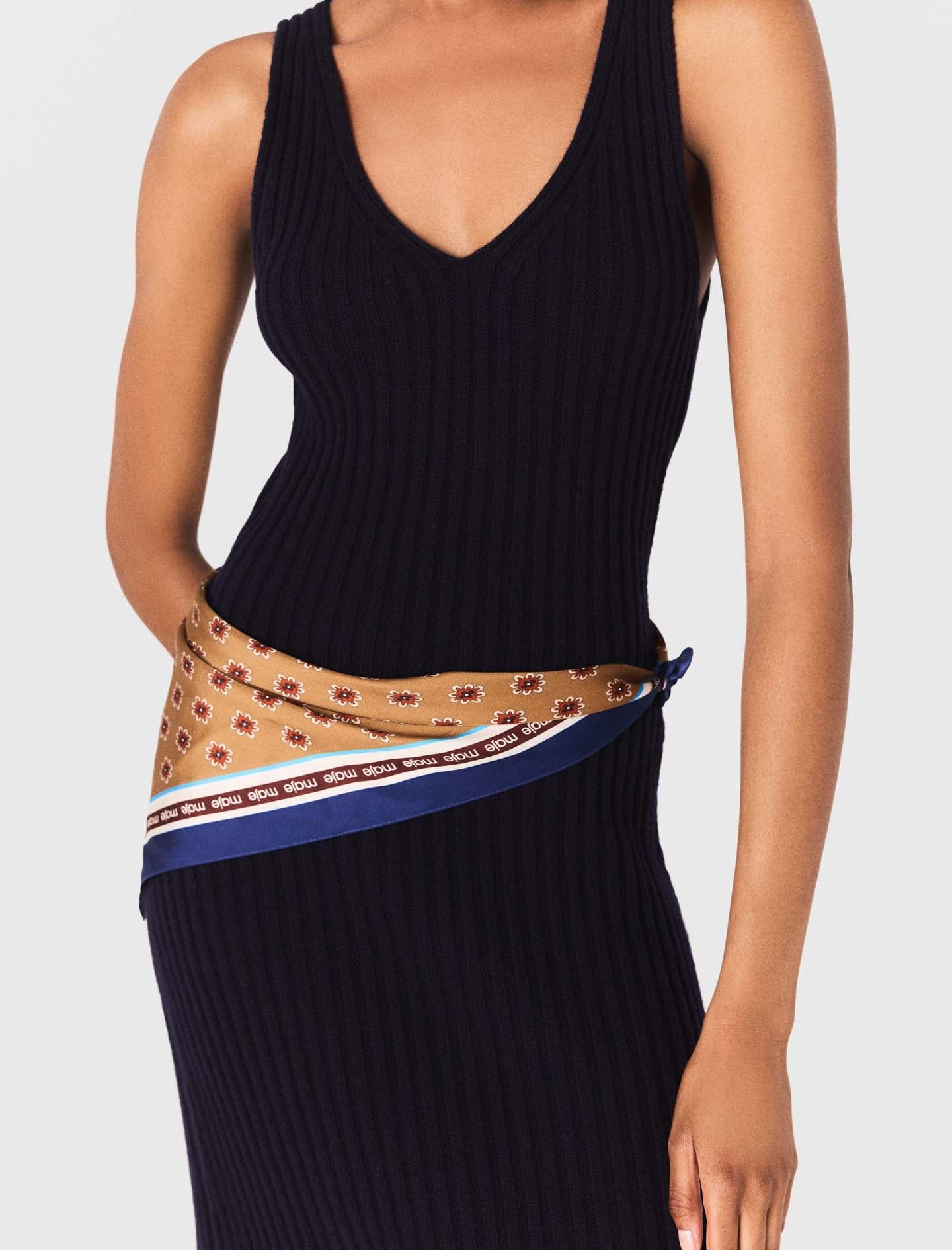 Knit dress with removable jumper