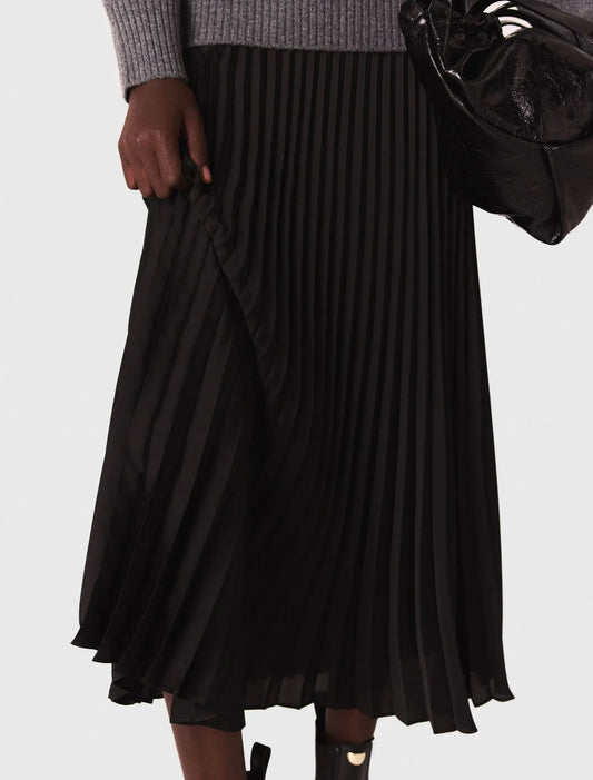 فستان ماكسي باللون الرمادي والأسود