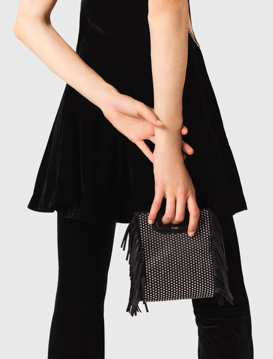 Short velvet dress Black