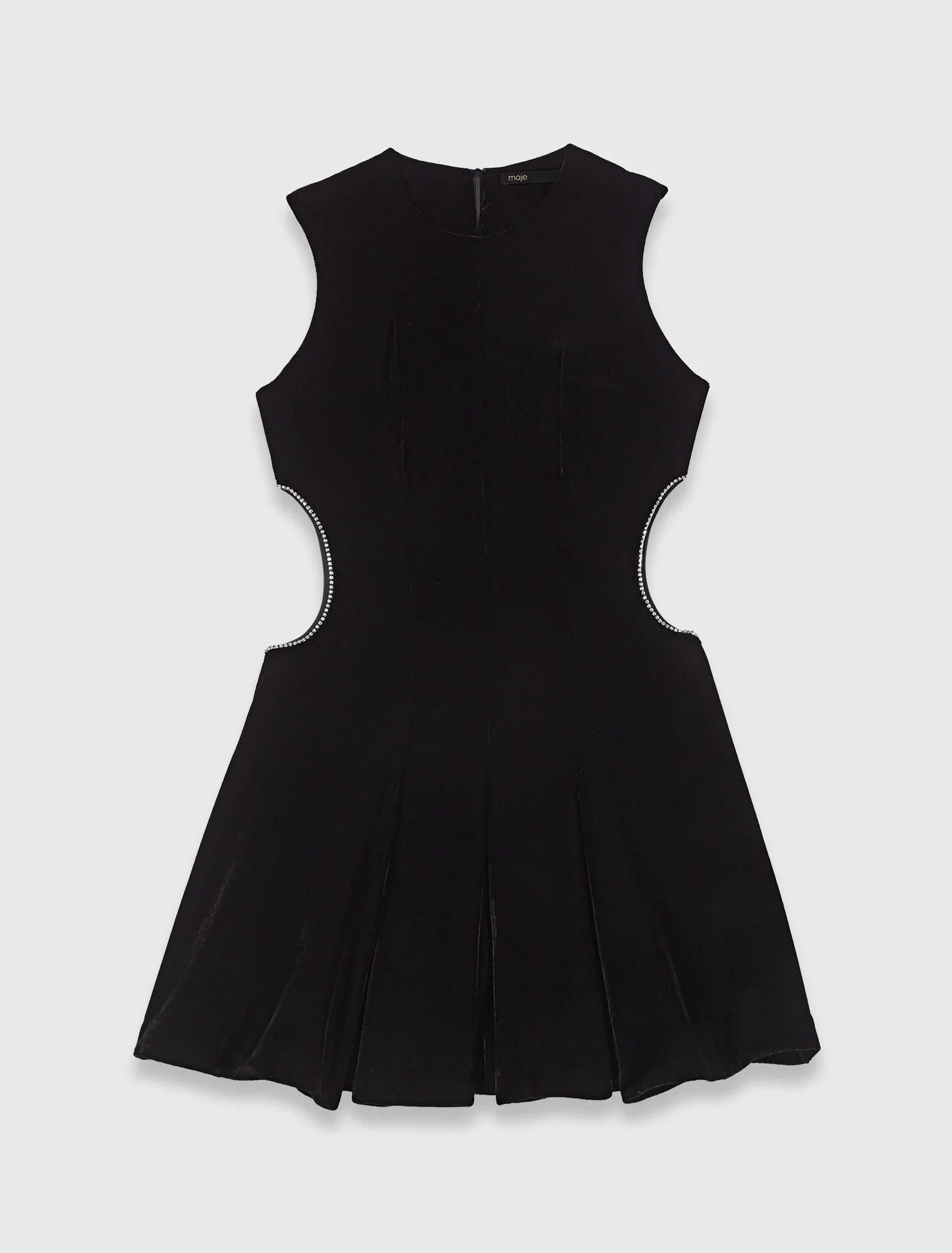 Short velvet dress Black