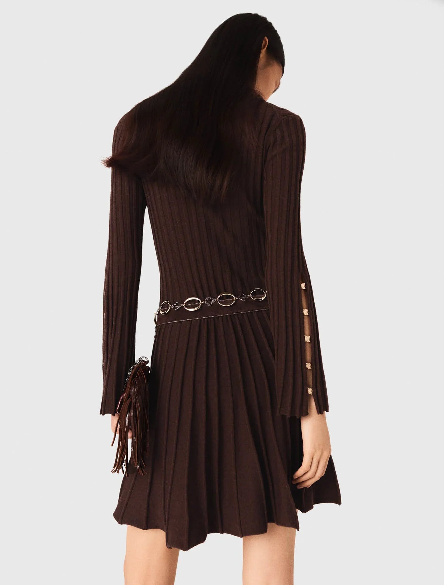 High-neck short skater dress