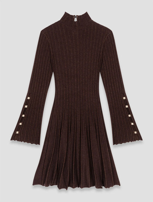 High-neck short skater dress