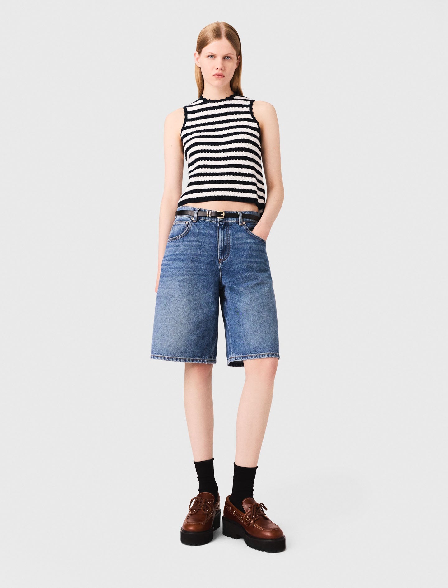 Denim Bermuda shorts