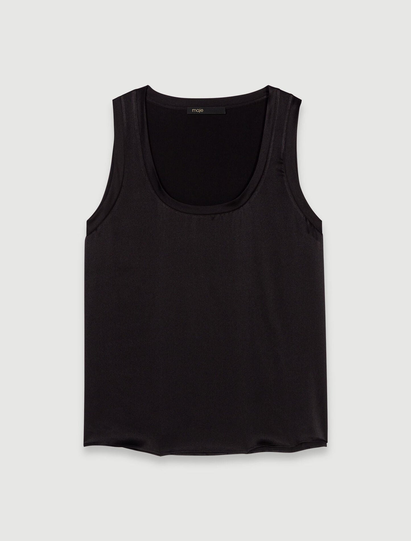 Black-Silk tank top