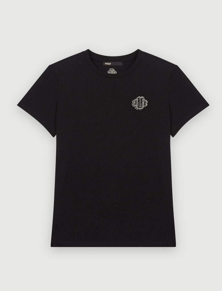 Black   100% COTTON T-SHIRT 100% COTTON T-SHIRT