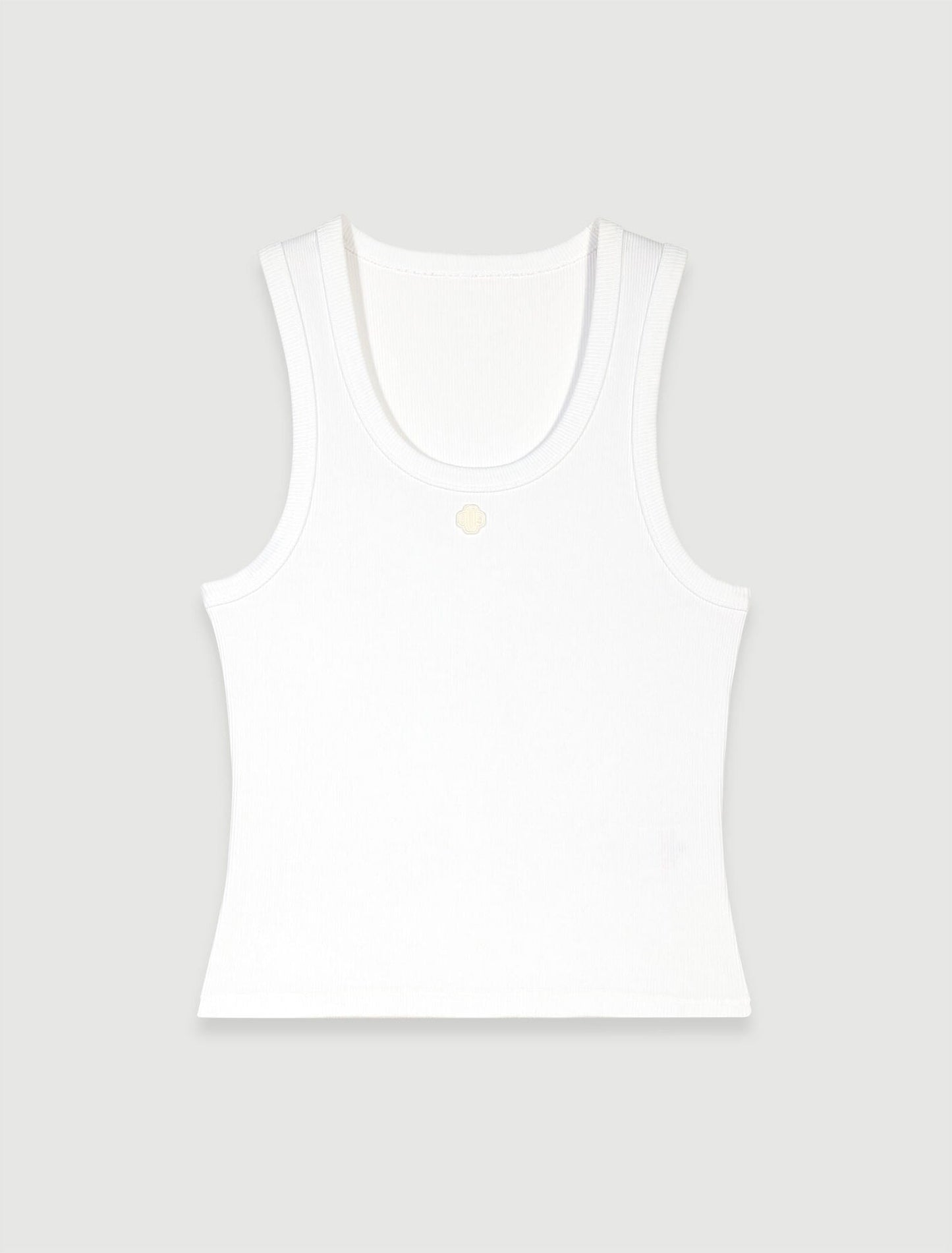 White-Rib knit tank top