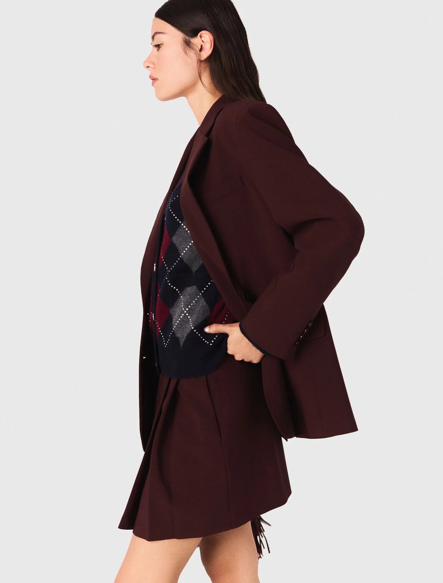 جاكيت بدلة بحزام