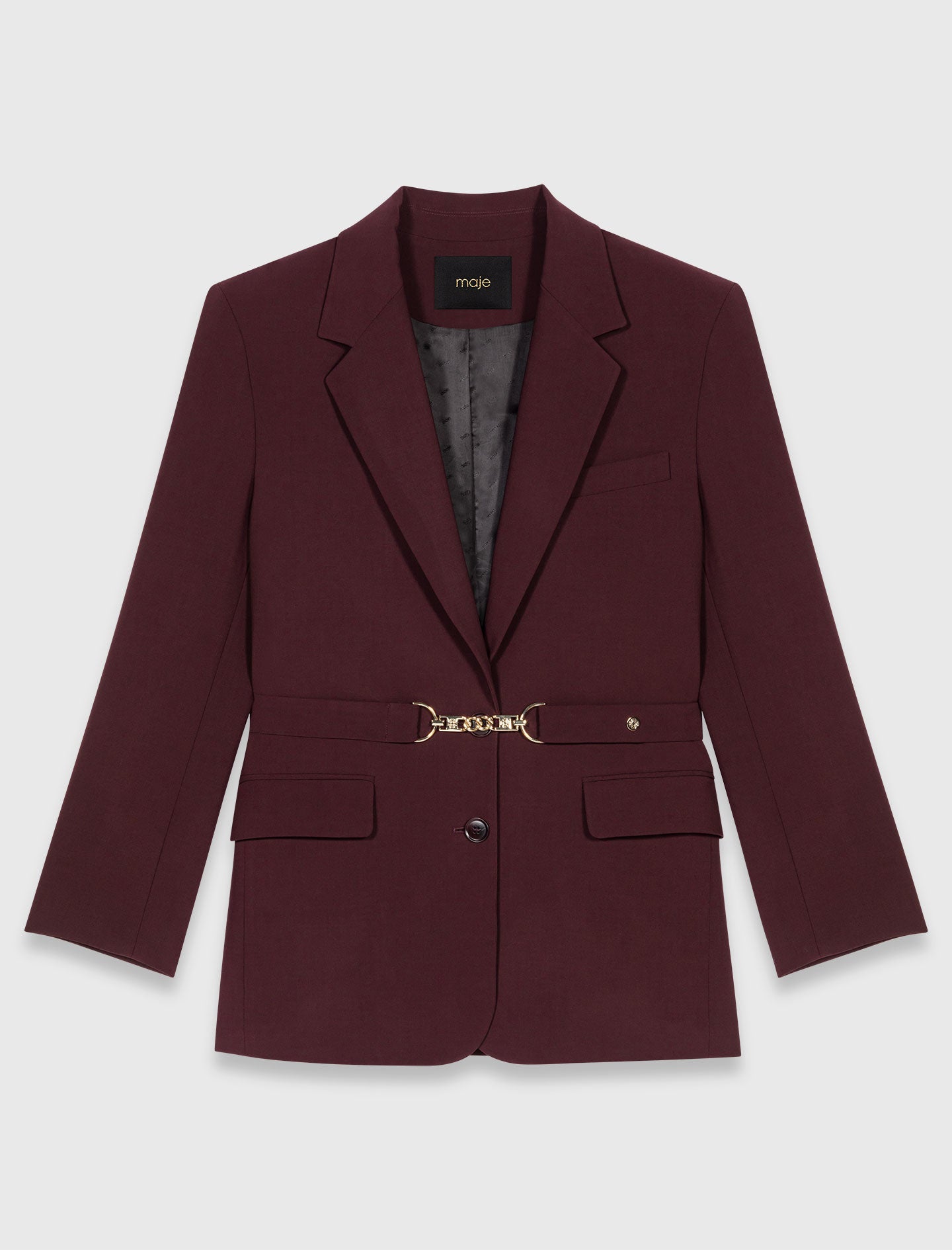 Belted suit jacket