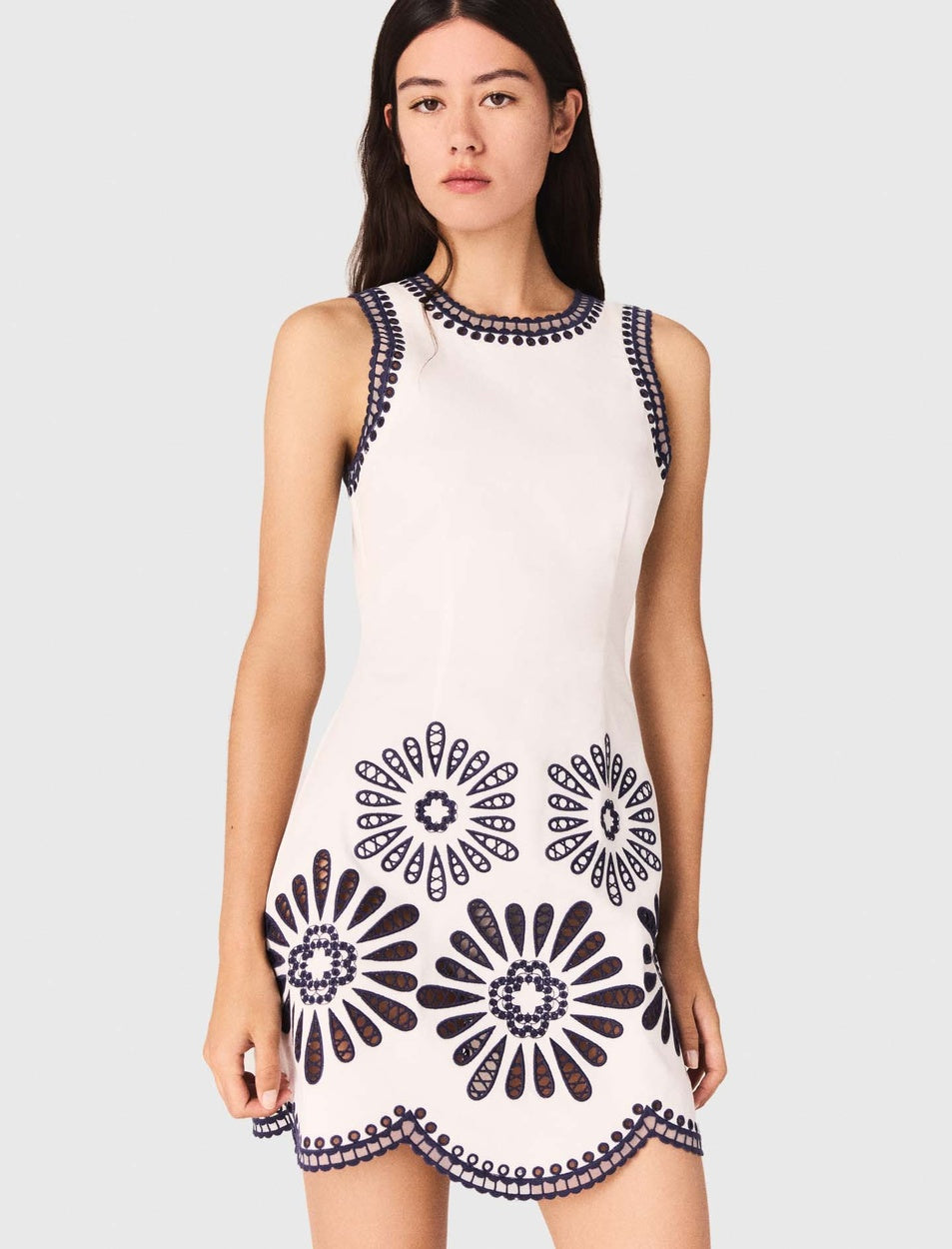 Short dress with crochet details