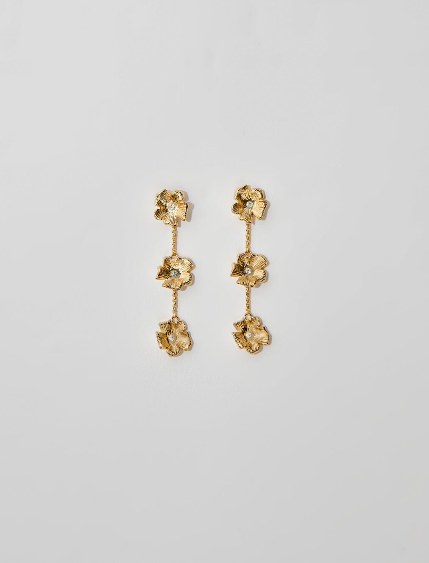 Flower Earrings Gold