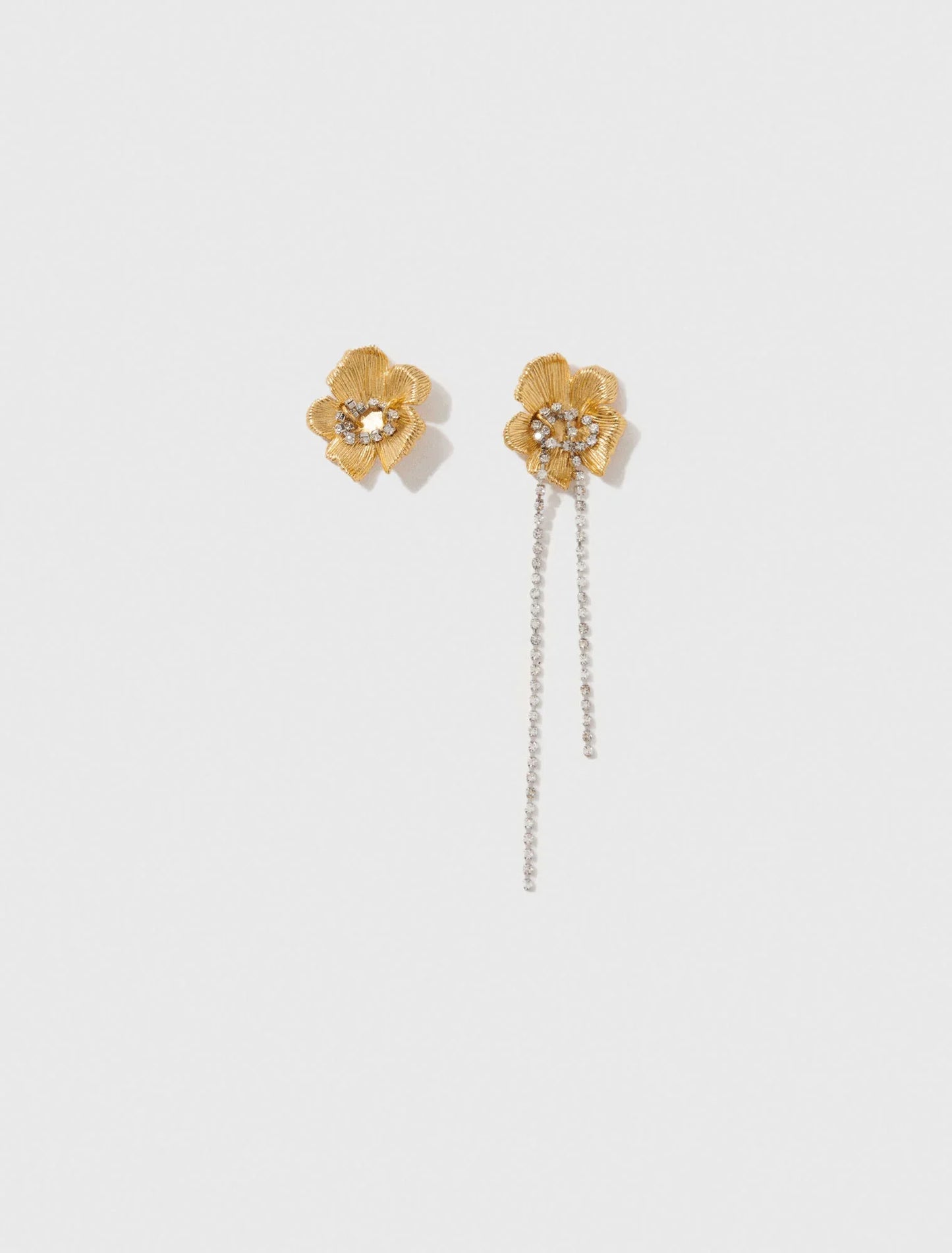 mfabi00975 flower earrings gold