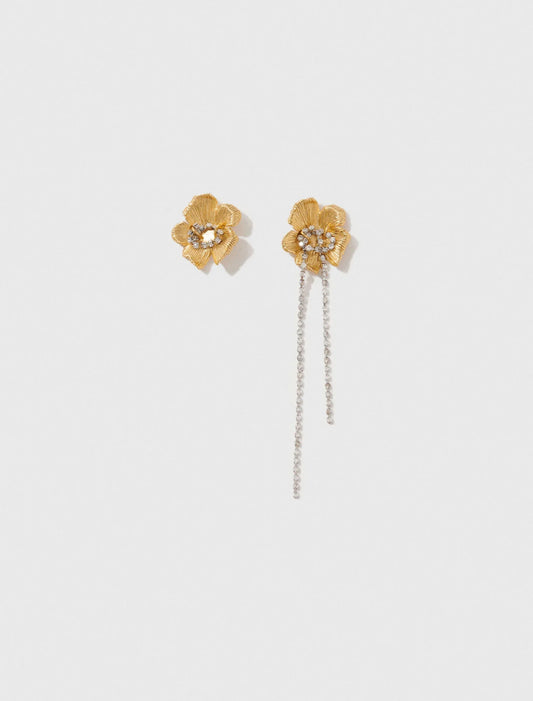 mfabi00975 flower earrings gold