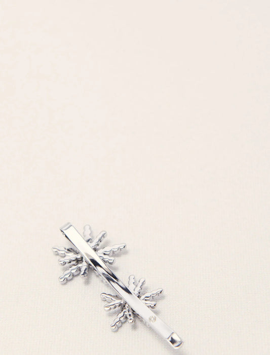 Silver-Star Rhinestone Barrette