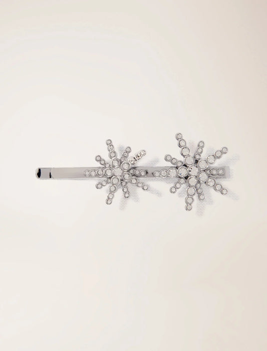 Silver-Star Rhinestone Barrette
