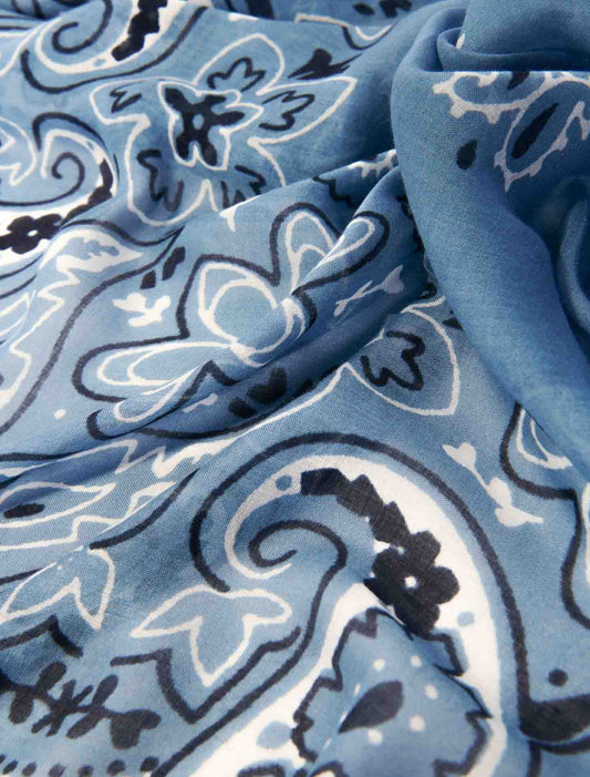 Blue Bandana Print-Bandana Print Shawl