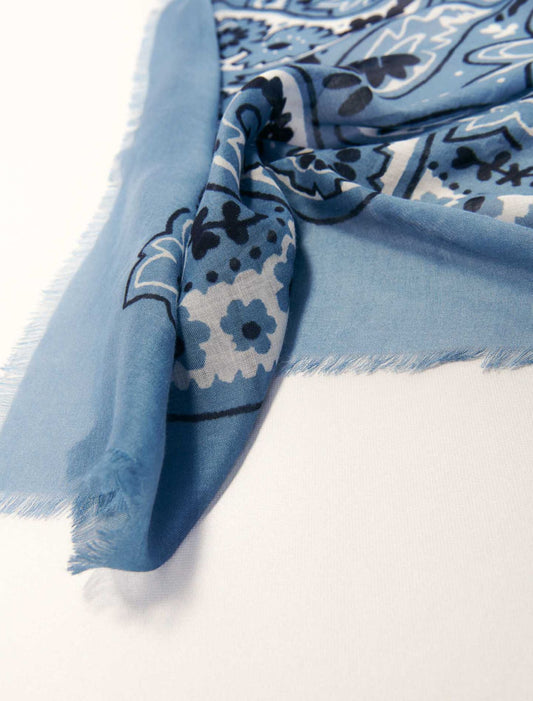 Blue Bandana Print-Bandana Print Shawl