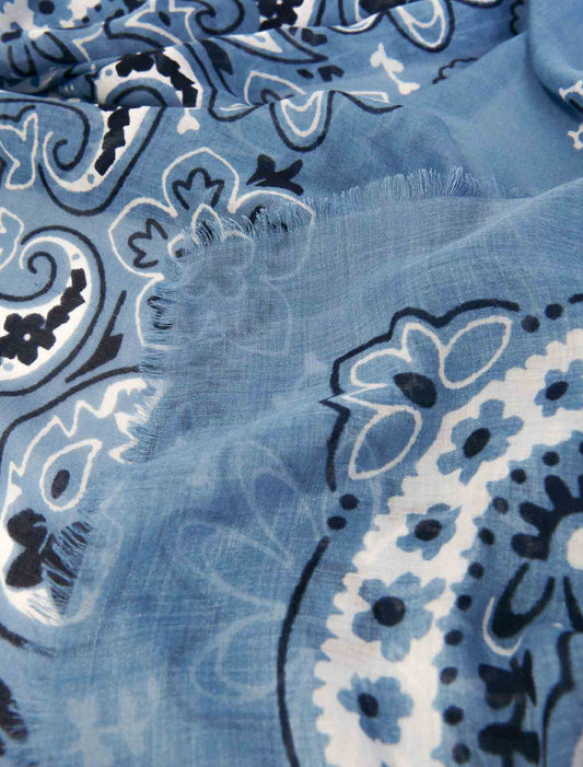 Blue Bandana Print-Bandana Print Shawl