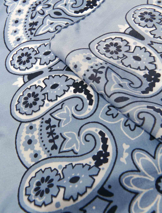Blue Bandana Print-Bandana Print Scarf