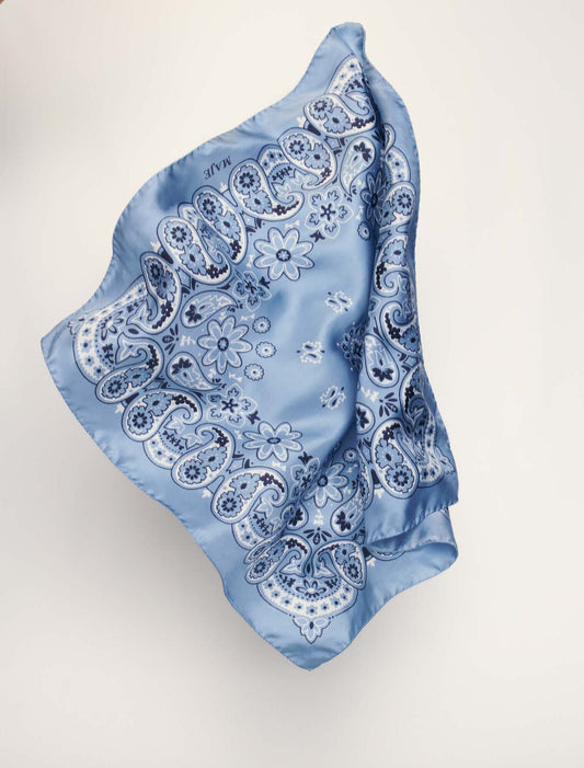 Blue Bandana Print-Bandana Print Scarf