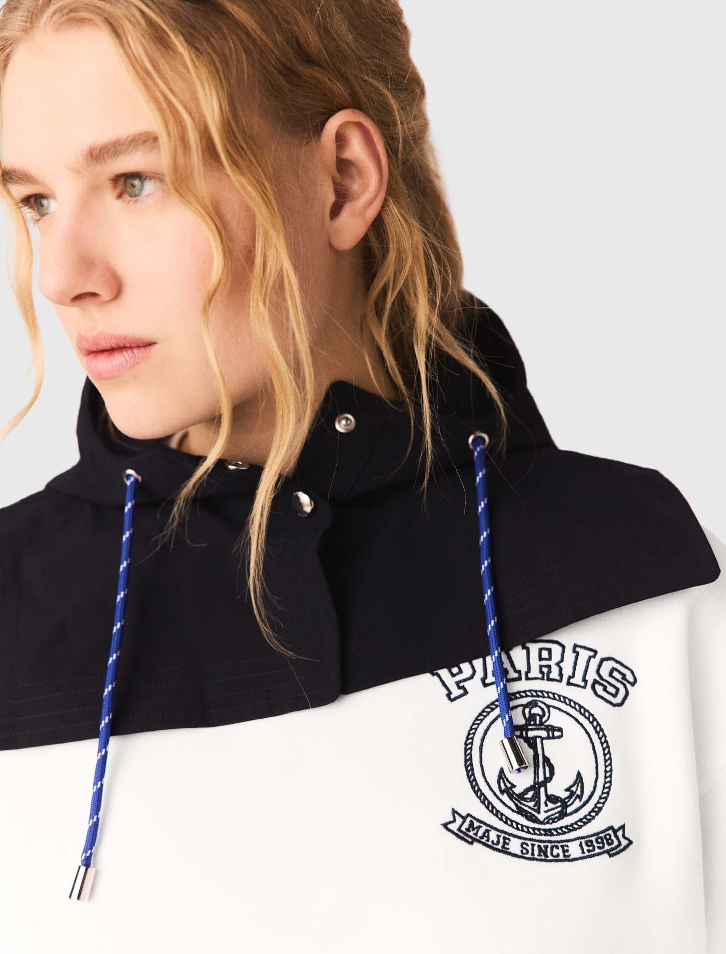 Waterproof Drawstring Hood NAVY