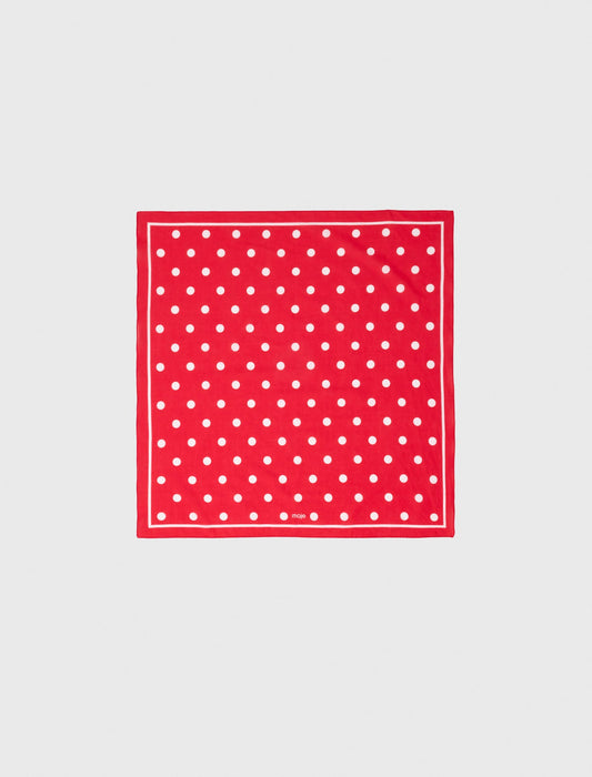 Polka dot cotton bandana Red Dots Print