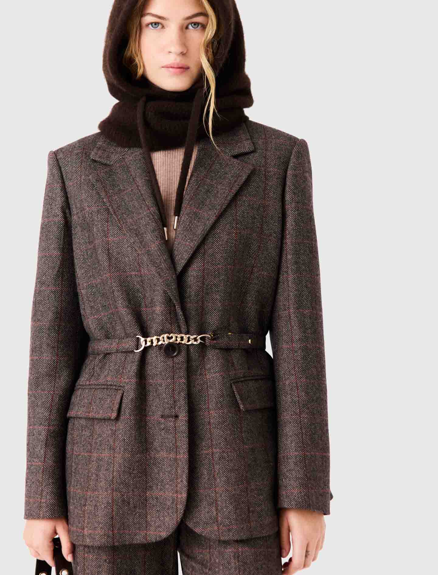 Yak wool balaclava Dark Brown