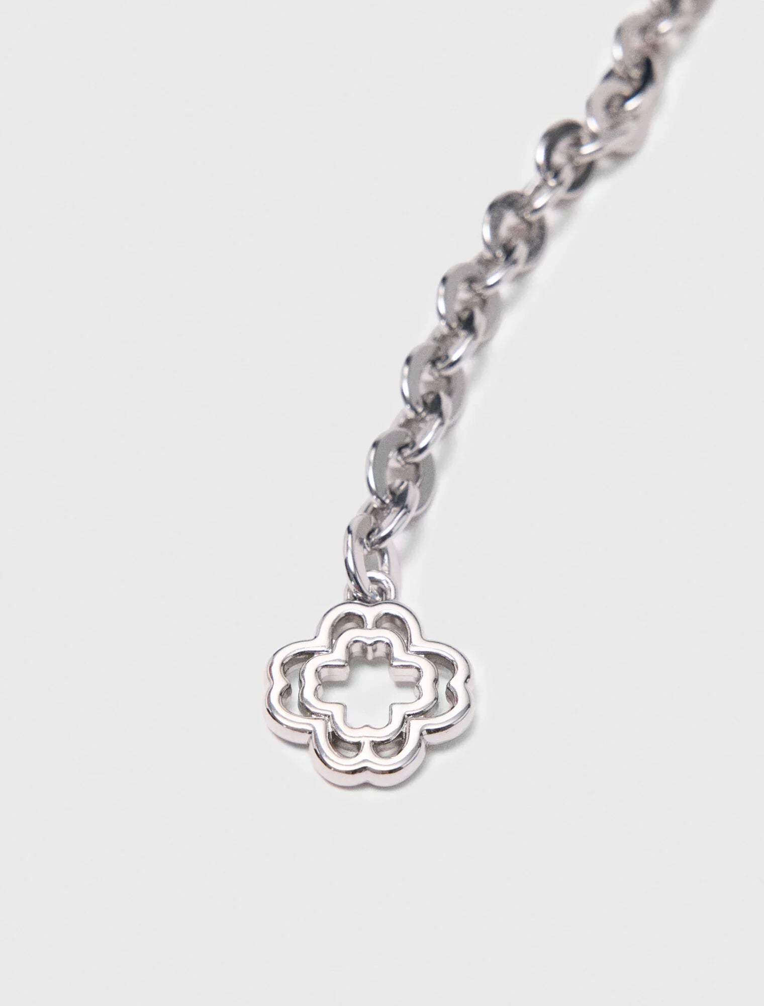 Rhinestone chain belt Silvery