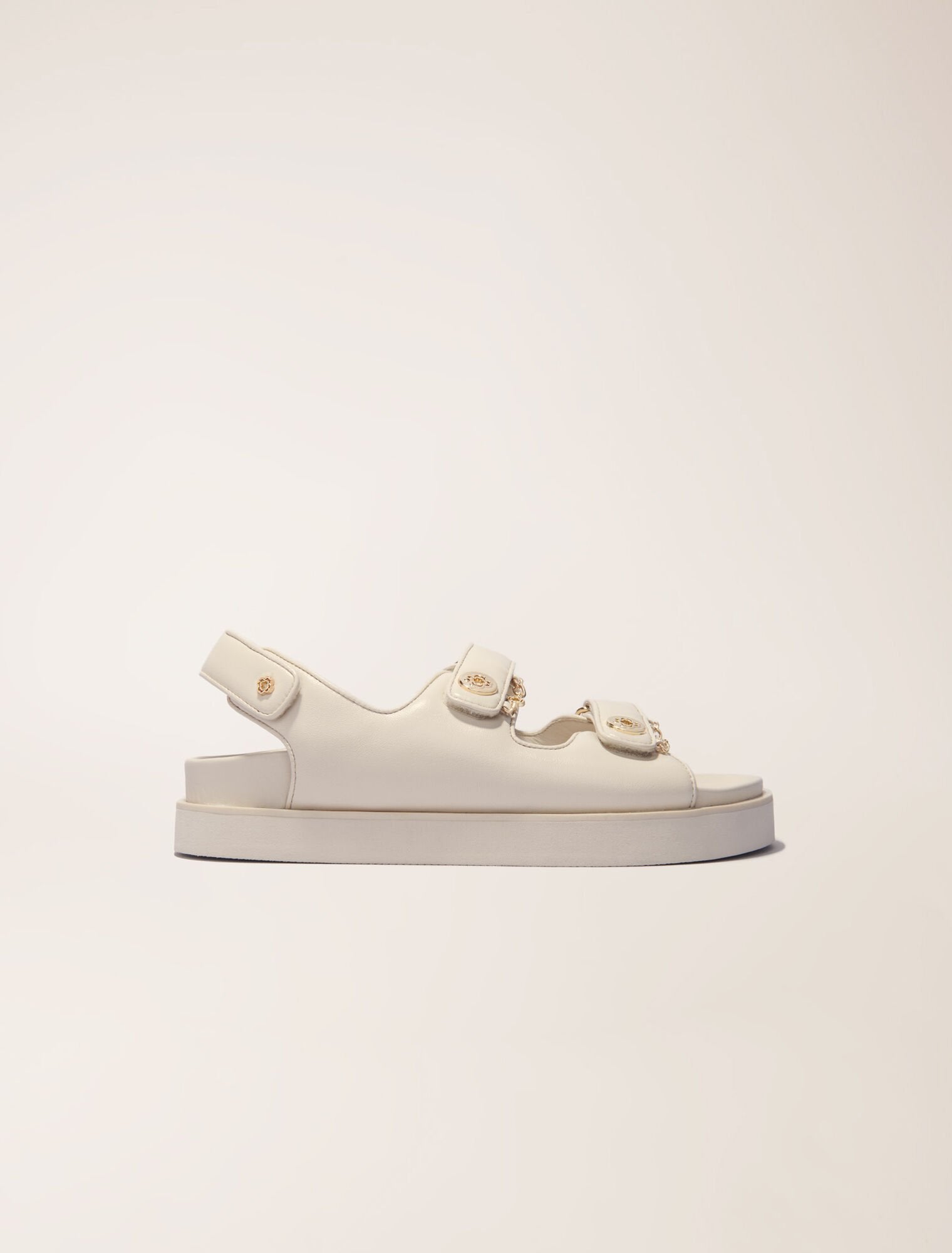Ecru-featured-Flat leather sandals