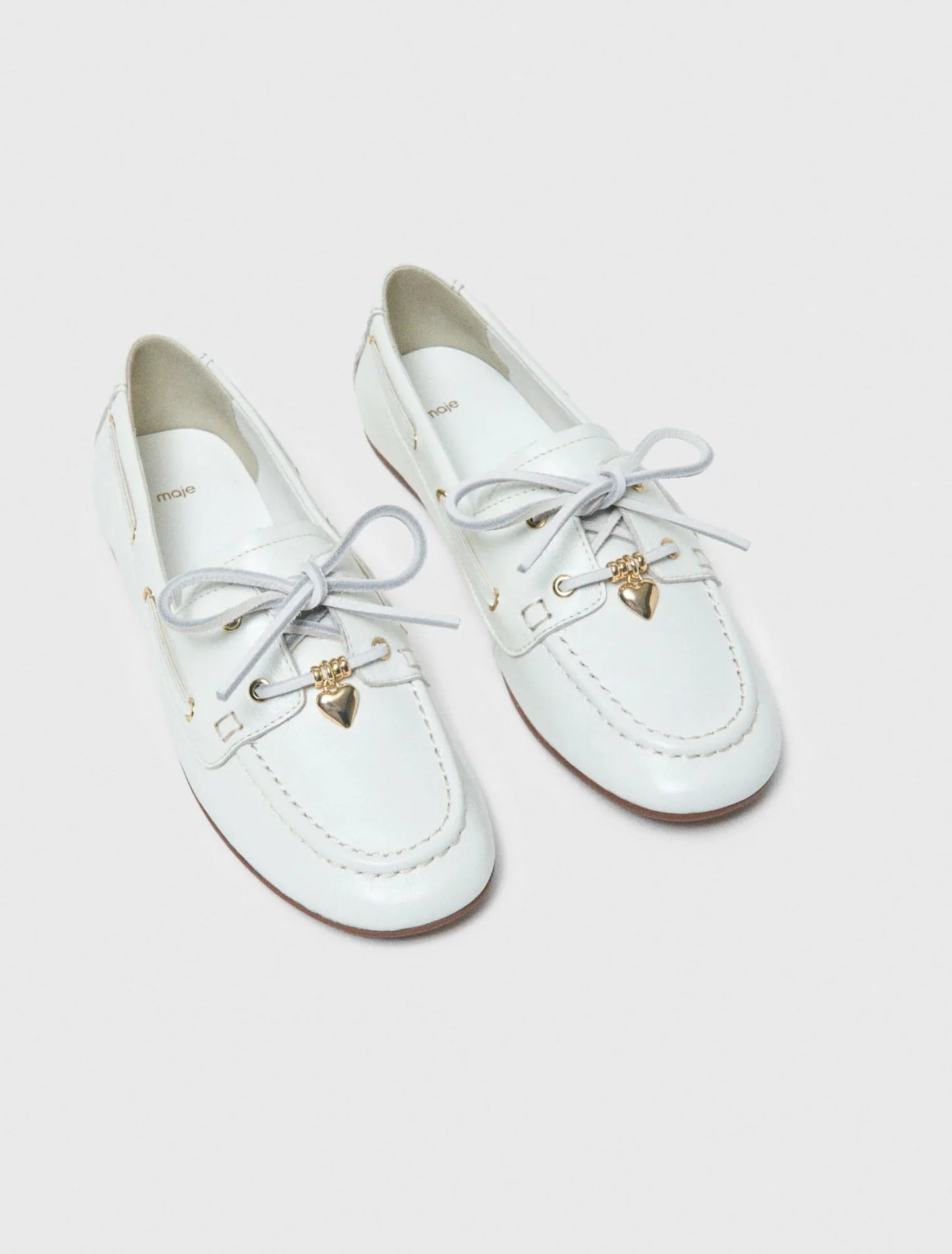 Leather Boat Shoes White