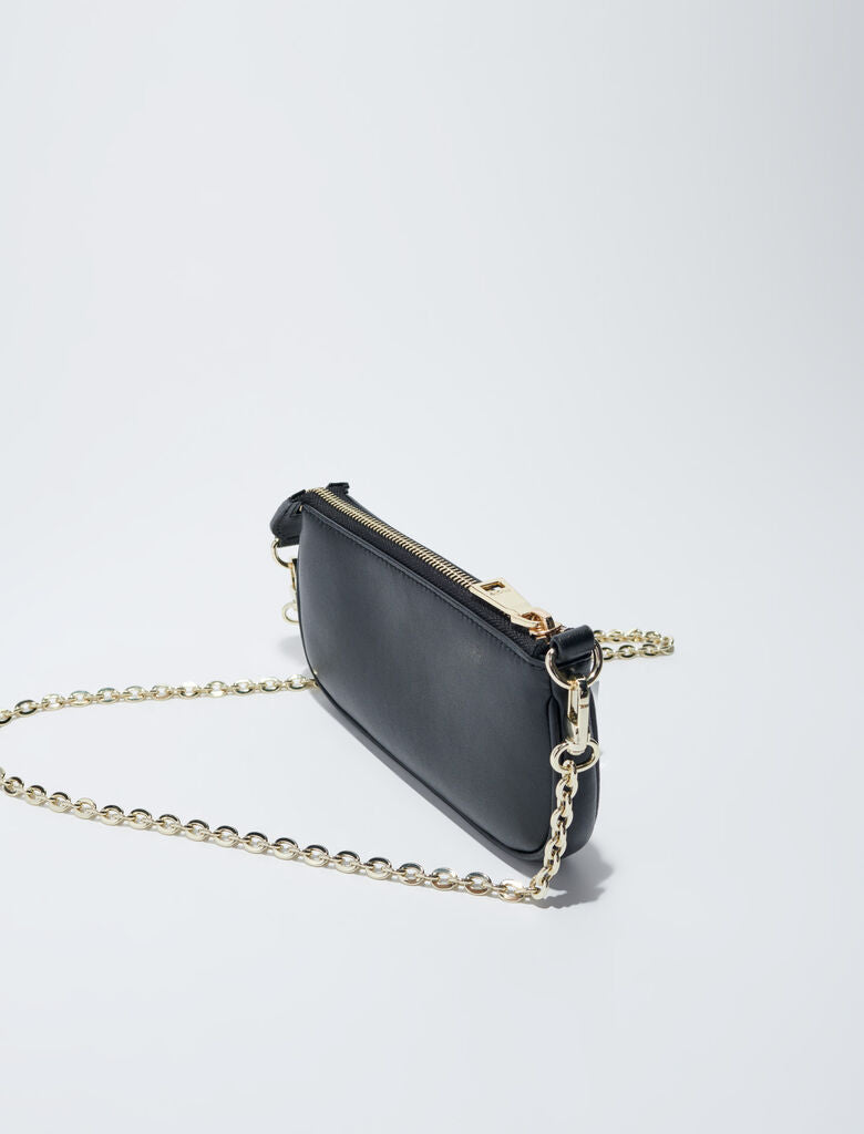 Black  -Leather clutch bag