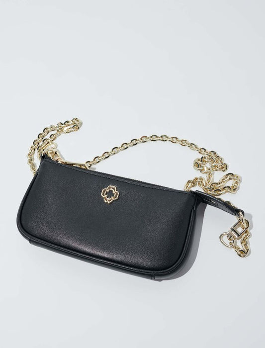 Black  -Leather clutch bag
