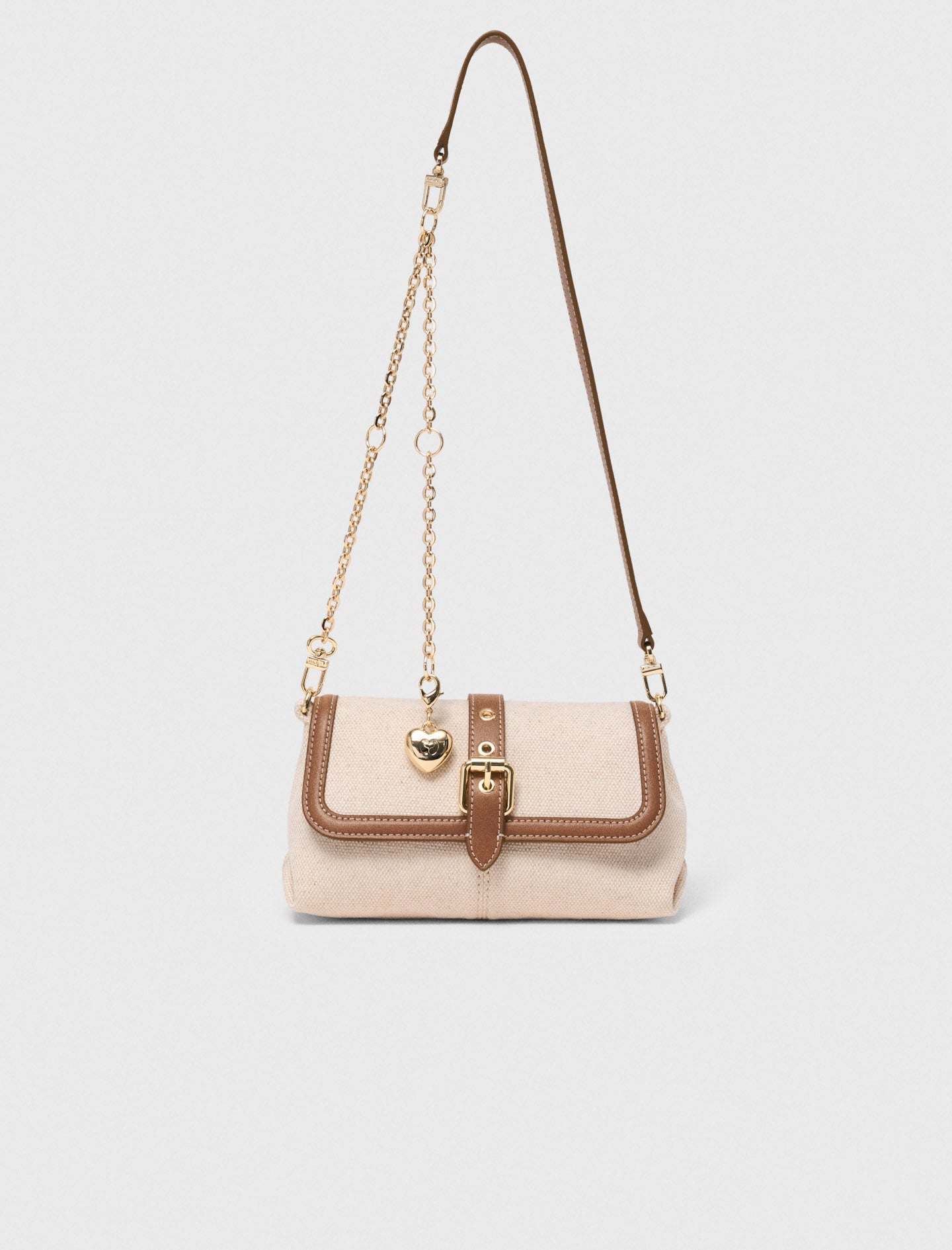 Miss M walk canvas & leather mix Moka/White