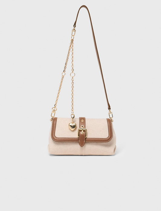 Miss M walk canvas & leather mix Moka/White