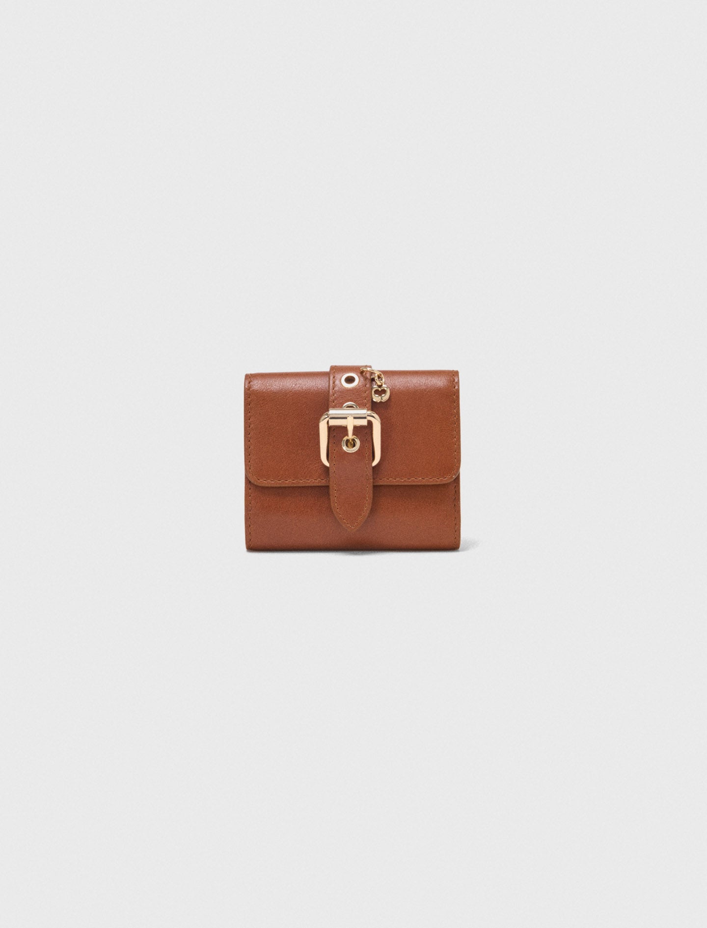 Miss M smooth leather wallet Tobacco