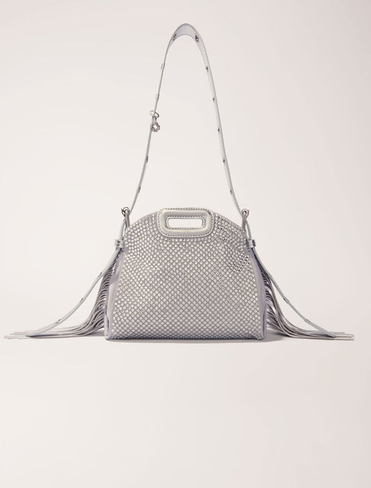 Silver featured Miss M Mini rhinestone bag