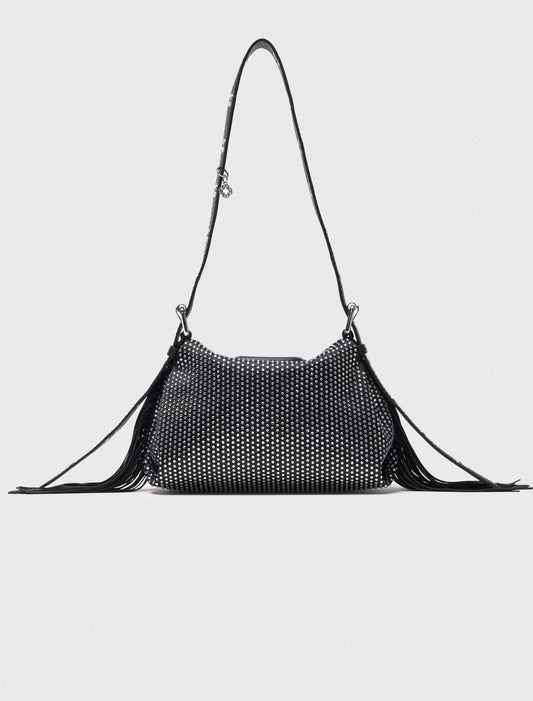 Rhinestone Miss M mini bag Black
